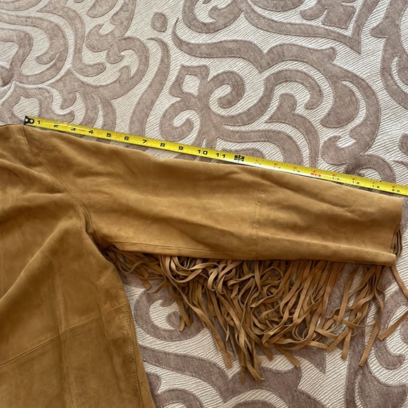 Honey 75fne real leather Suede Ls 20 Tan Jacket French connection - Picture 12 of 13